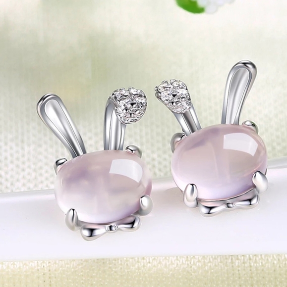 Natural Hibiscus Stone earrings + necklace set - Picture 2 of 7